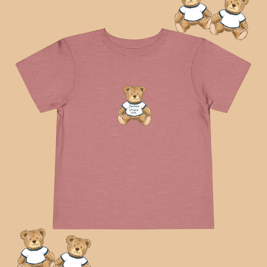 Jesus Loves You Teddy Toddler Tee