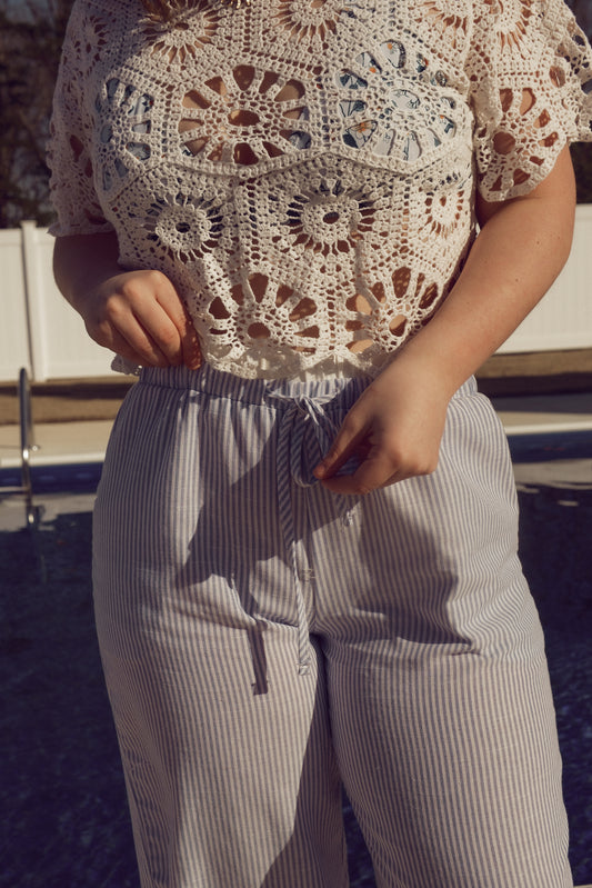 Beach Bum Striped Pants
