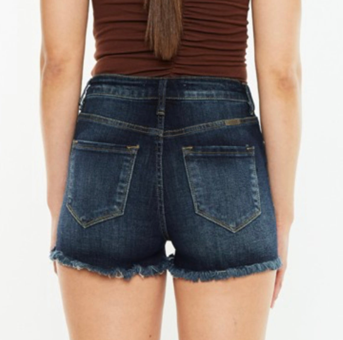 KanCan Dark High Rise Denim Shorts