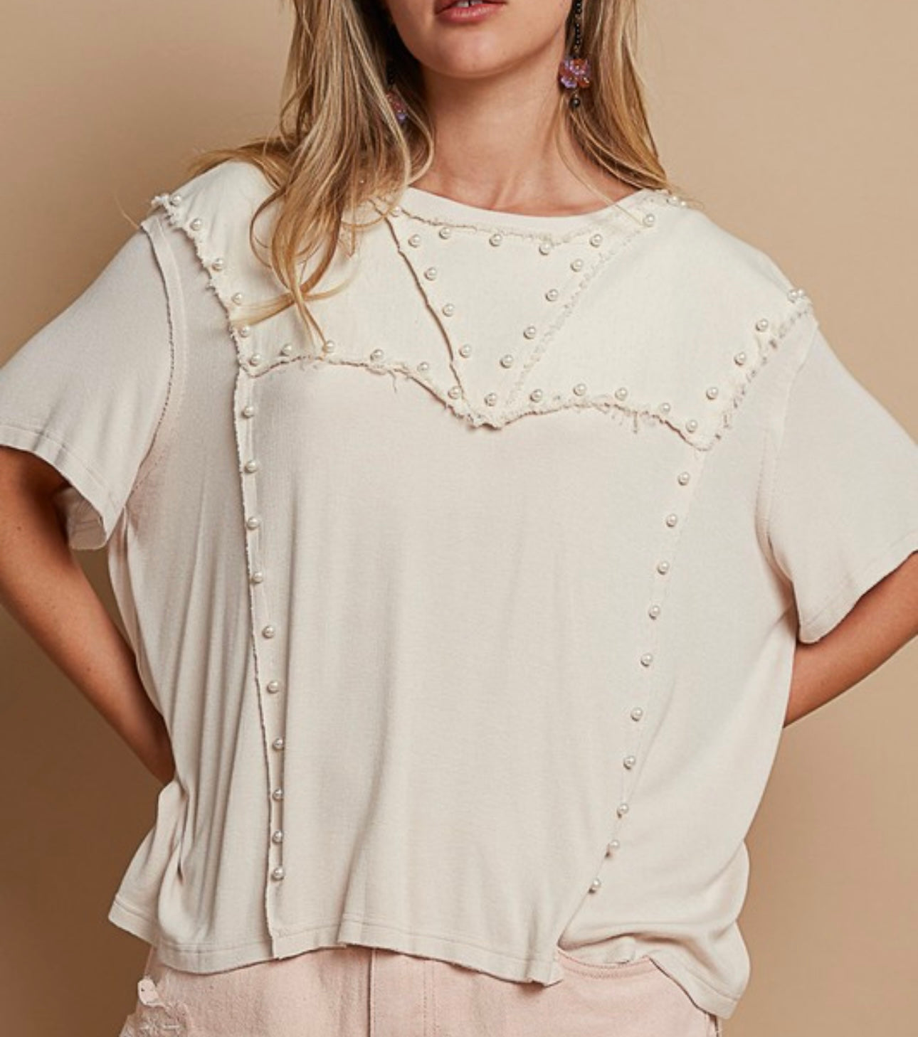 Emily Embellished Pearl Top