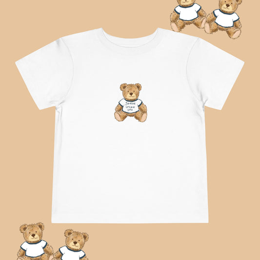 Jesus Loves You Teddy Toddler Tee