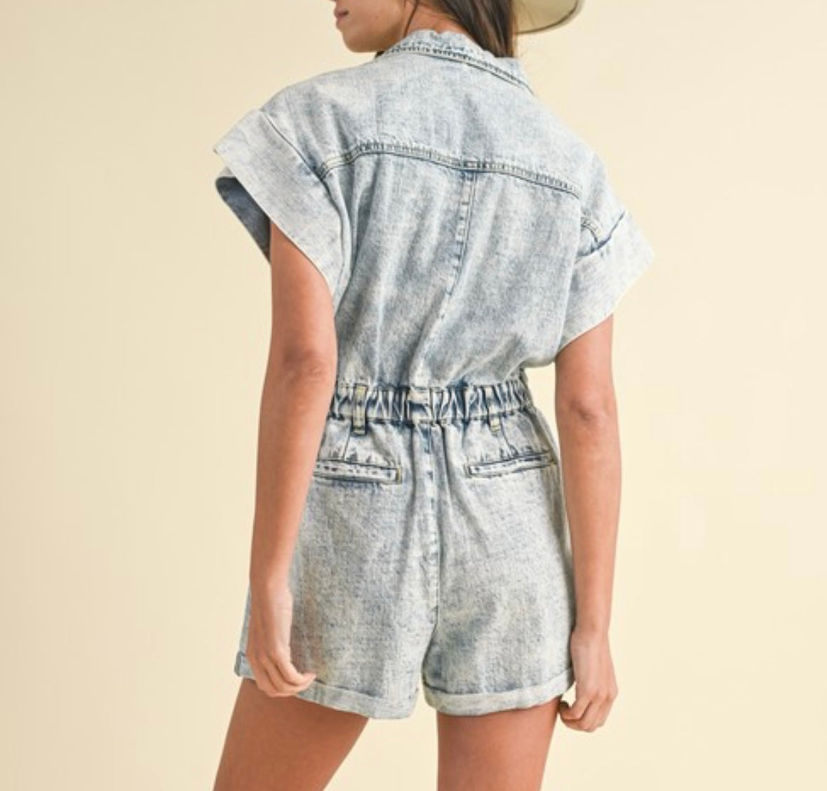 Urban Edge Denim Romper