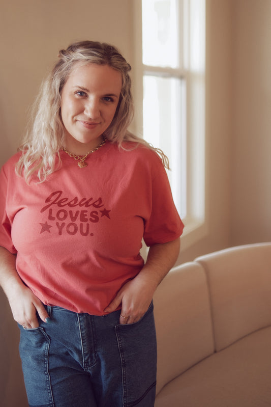 Declare His Glory T Shirt - Terracotta Rose