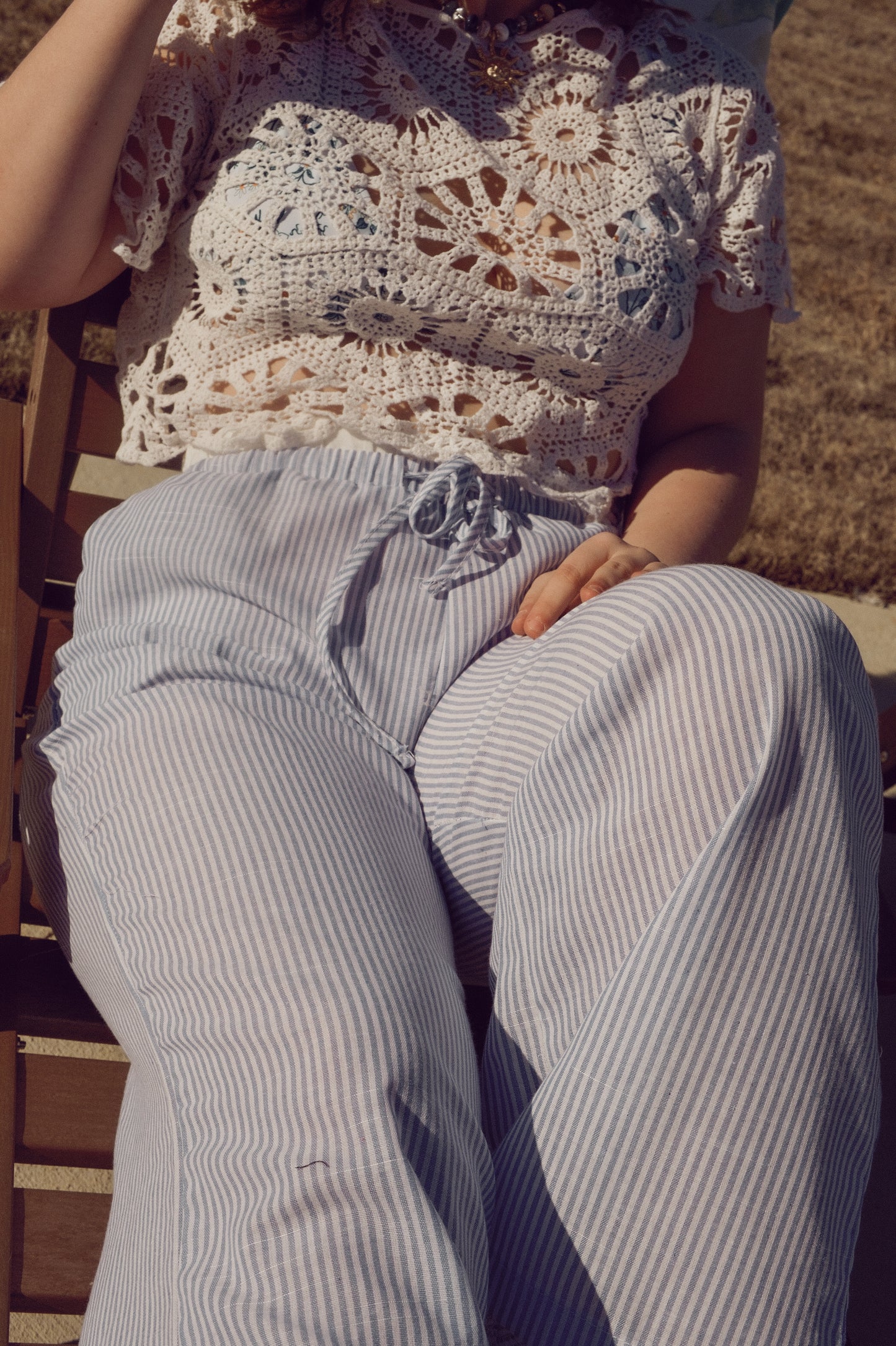 Beach Bum Striped Pants