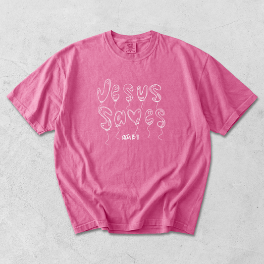 Jesus Saves Balloon Tee