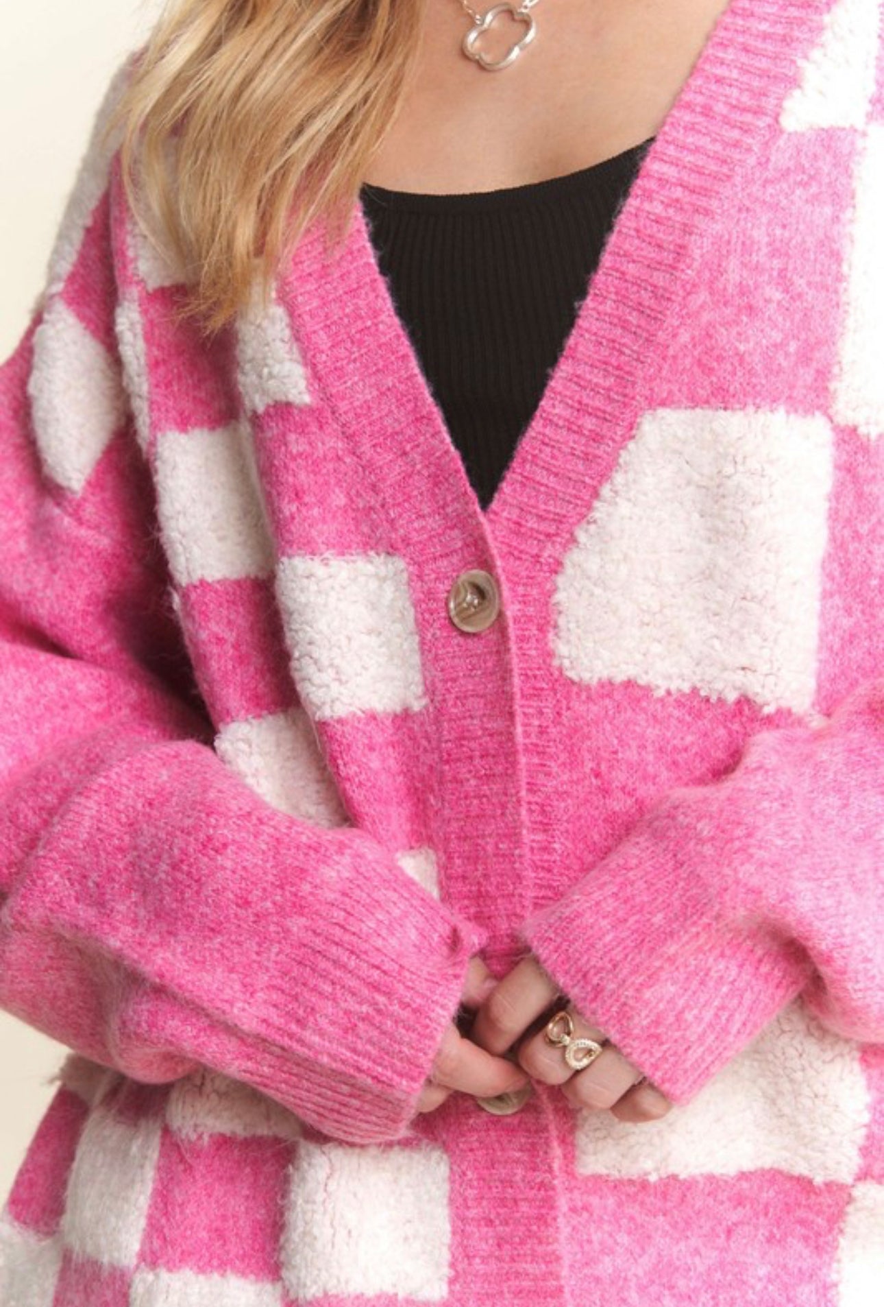 Samantha Checker Cardigan