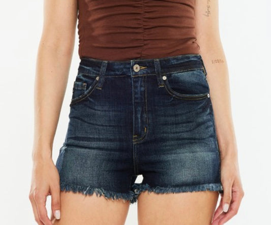 KanCan Dark High Rise Denim Shorts