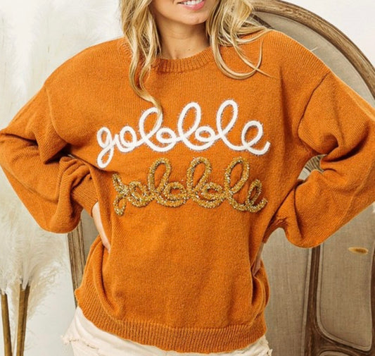 Gobble Gobble Tinsel Sweater