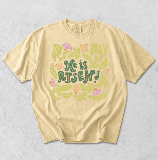 He Is Risen Floral Tee