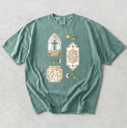 Stained Glass Easter Tee