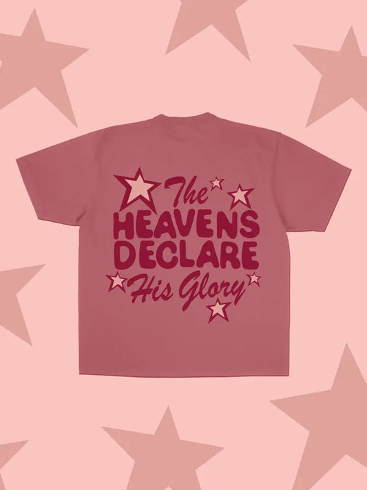 Declare His Glory T Shirt - Terracotta Rose